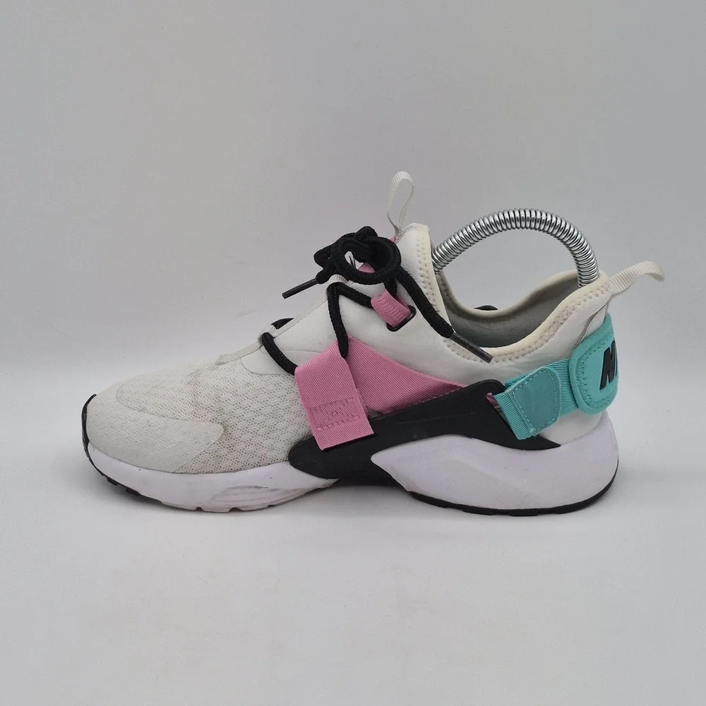 Nike Air Huarache City Low‎ Shoes Womens Size 6 White Pink Teal Black AH6804-014